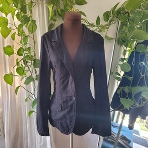 EUC Lucky Brand Dungerees Woman's light airy jacket Blazer Ragland sleeve size S